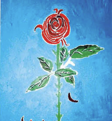 an illustration of a rose